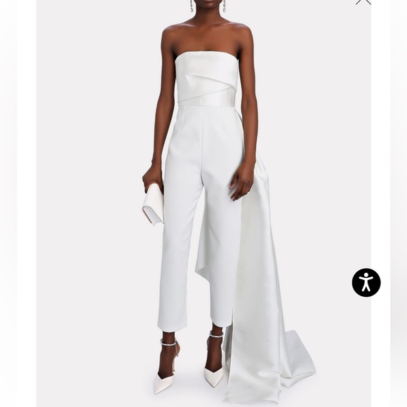 Solace London Pants - Worn once! Solace London Harlow Draped Satin Jumpsuit